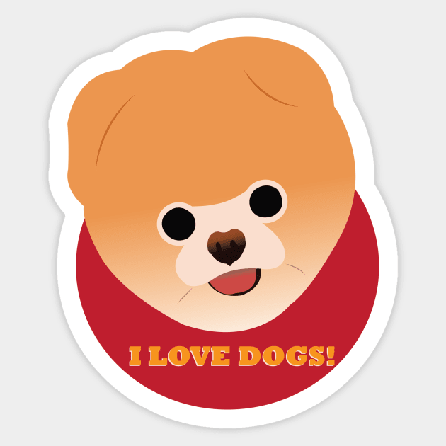 Pomeranian dog Sticker by dddesign